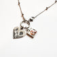 Photo Charm Necklace Flower Heart