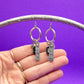 Charm Earrings Dangle Silver Earrings Stars Czech Glass Beads