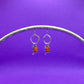 Hand Stamped Silver Pewter Dangle Charm Earrings Mountain Arrow