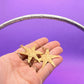 Gold Star Earrings Brass Hand Stamped Statement Earrings