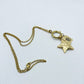 Angel Gold Star Pewter Necklace Hand Stamped