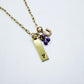 7 Lucky Charm Necklace Gold 7 Hand Stamped