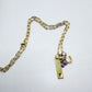 7 Lucky Charm Necklace Gold 7 Hand Stamped