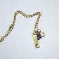 7 Lucky Charm Necklace Gold 7 Hand Stamped