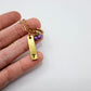 7 Lucky Charm Necklace Gold 7 Hand Stamped