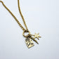 Gold Hand Stamped Mountain Stars Lightning Bolt Charm Necklace