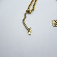 Gold Hand Stamped Mountain Stars Lightning Bolt Charm Necklace