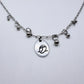 Silver Owl Hand Stamped Charm Necklace