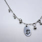 Silver Owl Hand Stamped Charm Necklace
