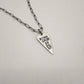 Kindness is Punk Hand Stamped Heart Charm Necklace