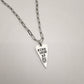 Kindness is Punk Hand Stamped Heart Charm Necklace