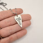 Kindness is Punk Hand Stamped Heart Charm Necklace