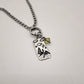 Hand Stamped Silver Mountain Clouds Chunky Necklace Charms