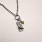 Hand Stamped Silver Mountain Clouds Chunky Necklace Charms