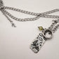 Hand Stamped Silver Mountain Clouds Chunky Necklace Charms