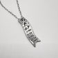 Listen To The Birds Not The News Silver Pewter Charm Necklace Hand Stamped