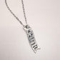 Listen To The Birds Not The News Silver Pewter Charm Necklace Hand Stamped