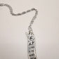 Listen To The Birds Not The News Silver Pewter Charm Necklace Hand Stamped