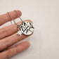 Hand Stamped Mountain Star Pewter Charm Necklace