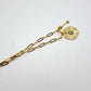 Gold Skull Hand Stamped Necklace Arrow Gothic