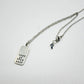 Hand Stamped Tag Necklace Silver Pewter Stardust