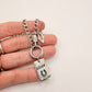 Lucky Charm Necklace Pewter Tag Hand Stamped Horseshoe 7 Silver