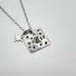 Wild Cowgirl Hand Stamped Charm Necklace Silver