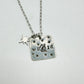 Wild Cowgirl Hand Stamped Charm Necklace Silver