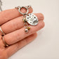 Hand Stamped Silver Charm Chunky Dangle Charm Holder Necklace