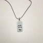 Slow Down Hand Stamped Pewter Tag Charm Necklace