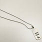 Slow Down Hand Stamped Pewter Tag Charm Necklace