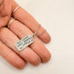 The Unfed Mind Devours Itself Silver Tag Hand Stamped Necklace