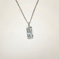 The Unfed Mind Devours Itself Silver Tag Hand Stamped Necklace