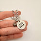 Hand Stamped Eat Shit Pewter Silver Charm Holder Necklace