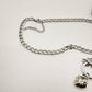 Hand Stamped Eat Shit Pewter Silver Charm Holder Necklace