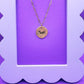 Angel Gold Hand Stamped Disc Necklace Charm