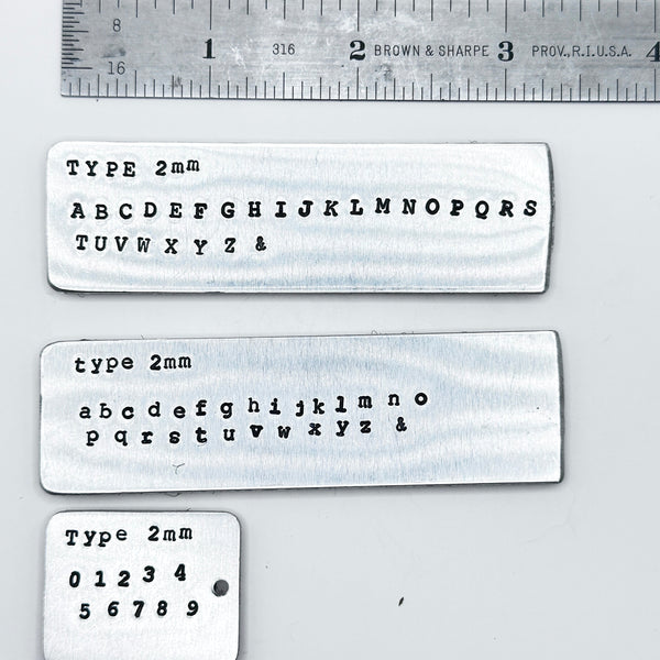Type uppers + lowers 2mm