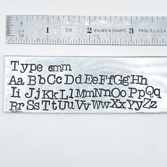 Type uppers + lowers 6mm