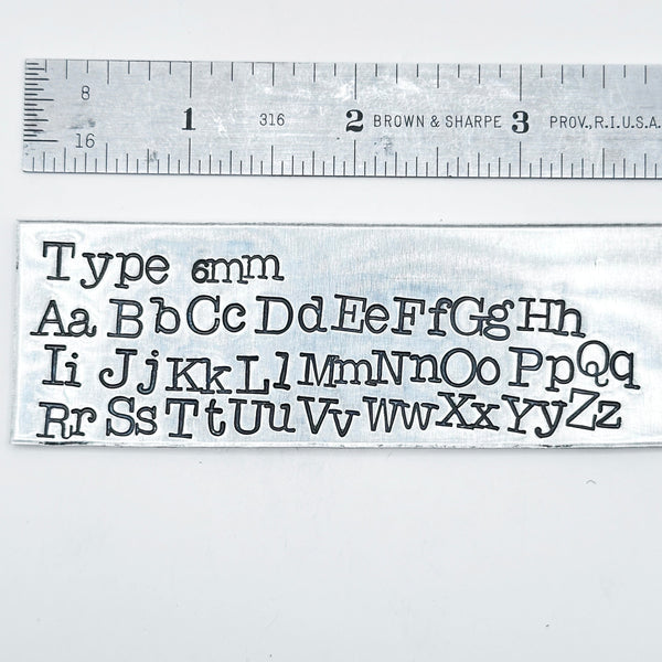 Type uppers + lowers 6mm