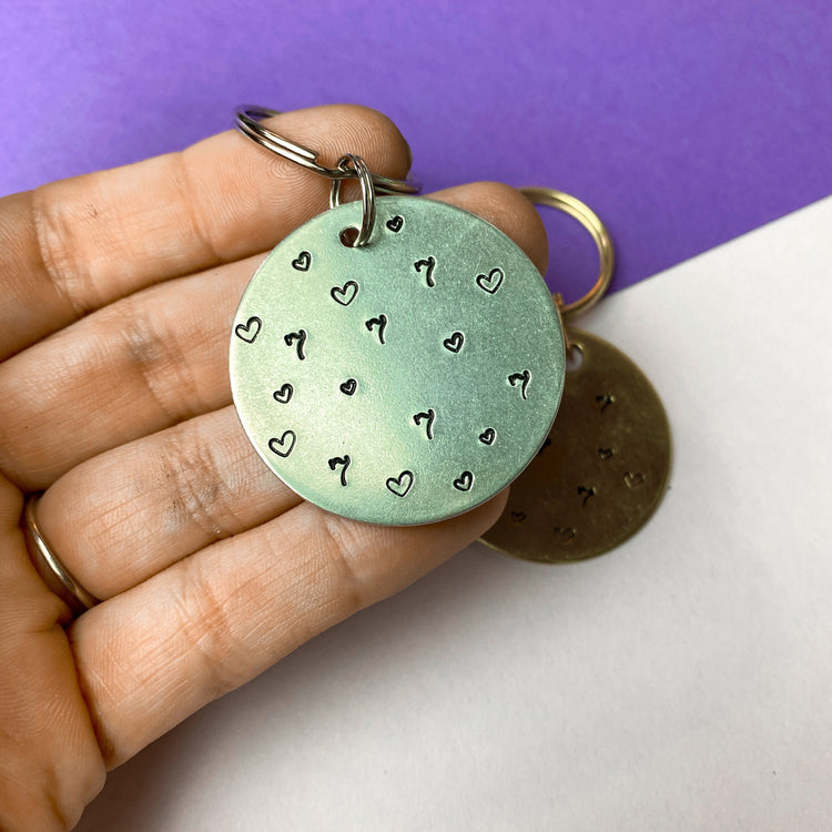 BTS Seven Heart Hand Keychain Stamped ARMY Merch