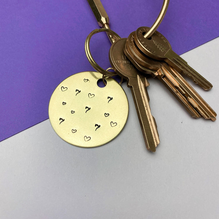 BTS Seven Heart Hand Keychain Stamped ARMY Merch