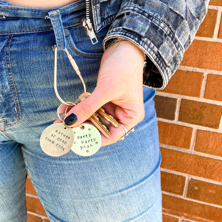 BTS Bulletproof Keychain ARMY Merch Gift Hand Stamped