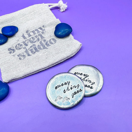 BTS Pewter Pocket Pebble everythinggoes Worry Stone BTS Merch Love Token mono RM