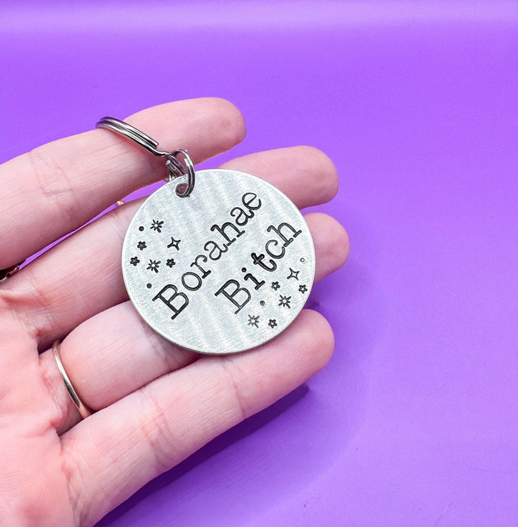 BTS Borahae B*tch Keychain BTS Merch ARMY Gift Kpop Funny Handmade