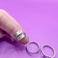 Custom Delicate Initial Silver Aluminum Wrap Ring Gift BTS Merch