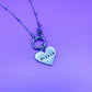 BTS Heart 061313 Necklace Front Closure Satellite Chain ARMY Gift