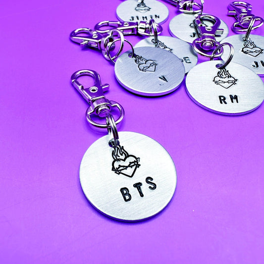 BTS Bias Mini Sacred Heart Keychain ARMY Gift