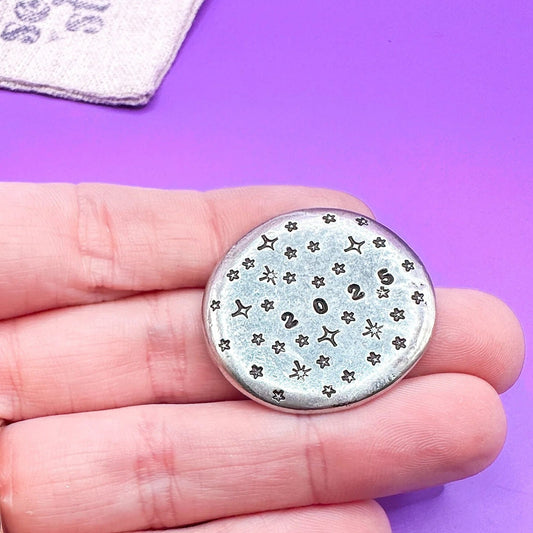 BTS 2025 Pewter Pocket Pebbles, Worry Stone, Love Token Concert