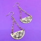 Mimicry Moth To A Flame Earring Hand Stamped Earrings Dangle Jewelry Gift