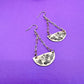 Mimicry Moth To A Flame Earring Hand Stamped Earrings Dangle Jewelry Gift